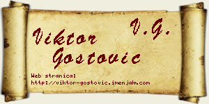 Viktor Gostović vizit kartica